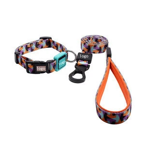 No Minimum Order Custom Dog Accessories Nylon Pet Collar And Leash Wholesale With Good Price Supplies