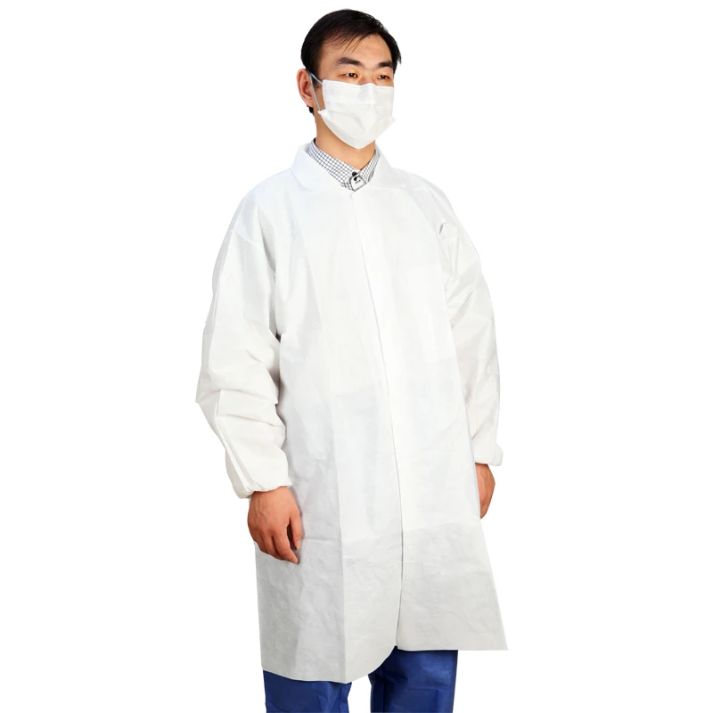 Non Woven Disposable Visitor Hospital Uniform Lab Coat
