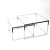 Import Nordic style living room furniture tempered glass double coffee table set from China