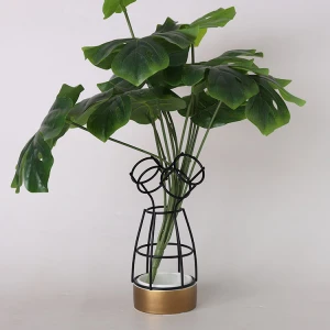 Nordic style receptacle metal plant flower vases for home decor