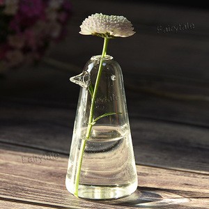 Novelty Animal Shape Home Decor Clear Glass Vase Handmade Penguin Modern Vase