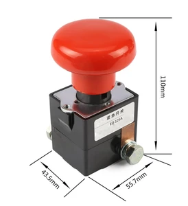 ODOELEC Waterproof Ip66 Emergency Stop Push Button Switches 125A 80V