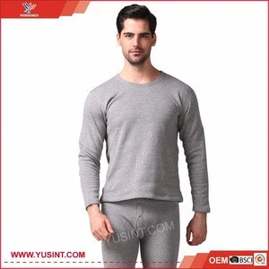 OEM 100 cotton man double layers underwear good quality men thermal long johns