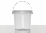 OEM food grade new PP small 1.2L/1200ml plastic pail bucket with lid for ice cream/yogurt/popcorn