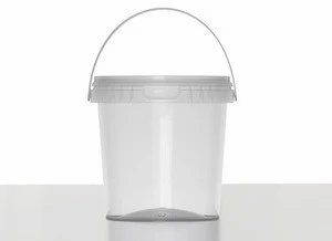 OEM food grade new PP small 1.2L/1200ml plastic pail bucket with lid for ice cream/yogurt/popcorn