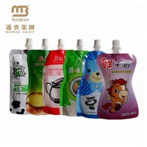 Oem/Odm Stand Up Reusable BPA Free Cereal / Juice Food Package Baby Drinks Pouch With Spoon&Spout