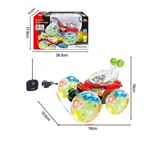 Off-road RC Car With Light And Music USB Charger Plastic Radio Control Toys Racing Car 4 Color Remote Control Stunt Dumper