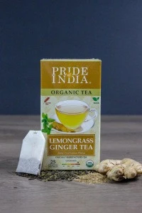 Organic Herbal Lemongrass Tea (Decaf) 1-Pack (25 Tea Bags)