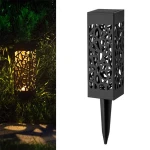 Outdoor Hollowing Out LED Solar spotlights Garden Lawn Lamp landscape Light (Warm White)