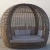 Import Outdoor rattan sofa garden creative leisure round bed balcony outdoor high-grade rattan art birdcage bed from China