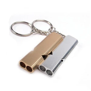 Outdoor  Survival Whistle Emergency Self Rescue Double-Barrelled Aluminum Alloy Whistle