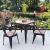 Import Outdoor waterproof plastic wood coffee tea  table and chairs bistro  furniture set from China