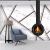 Import Oval sharp hanging fireplaces /Stoves from China
