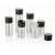 Import Packaging Tubes custom size transparent glass test tube with black plastic cap screw neck from China