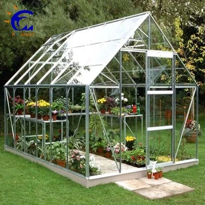 PC polycarbonate sheet outdoor green houses aluminum frame garden greenhouse