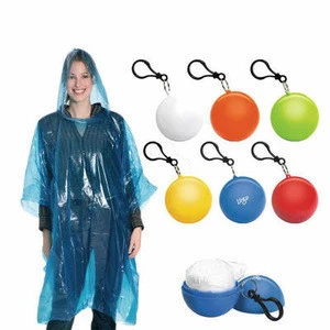PE Material Colorful Poncho Raincoat in Balls