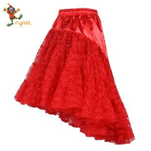 PGWC5253 Best Sale Girl Underskirt Skirt Lady Short Dark Red Petticoat