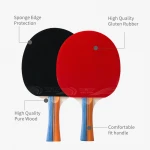 pingpong racket wholesale high quality poplar wood rubber professional Table Tennis bats table tennis racket