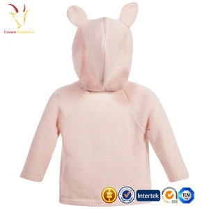 Pink Custom Cashmere Baby Sweater Design, Child Sweater