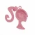 Import Pink Rhinestone Horsetail girl charms Silver Jewelry Pendant Charm Gift For Girls from China