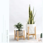 Plant Stand Mid Century Wood Flower Pot Holder Display Potted Rack Rustic