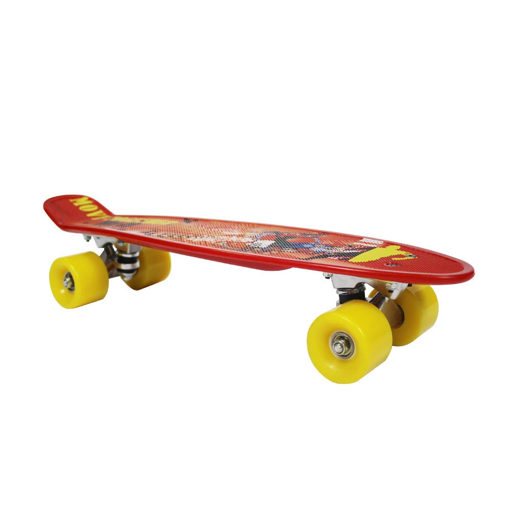 Plastic Child Mini 22.5 Inch Cruiser / Banana Skateboard 4 Wheel Long Skate Board