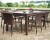 Import Plastic Rattan Patio Dining Furniture Set from China
