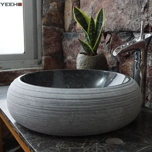 Polished natural stone vanity top marble wash basin price