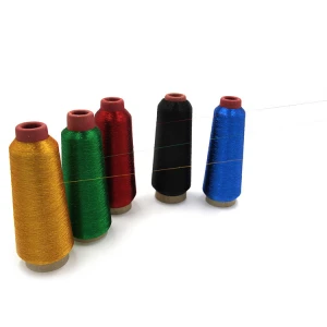 polyester filament yarn round covered with colorful ms-type metallic yarn