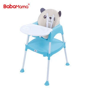 Portable Easy Moving Foldable Plastic Infant Dinning Feeding Green High Baby Chair