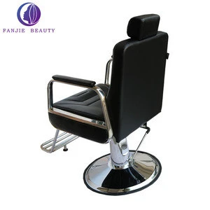 Portable hair salon chair black hairdressing chair salon furniture back reclining barber chair for sale