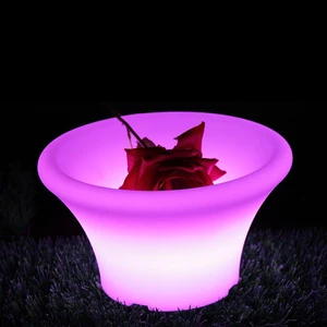 portable light up illuminated fruit pot holiday light led plastic flower pot trays