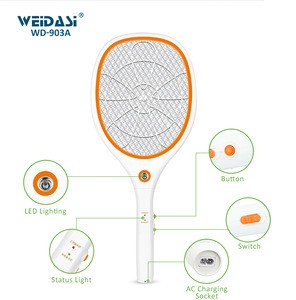 portable rechargeable electric fly killer mosquito swatter for pest control