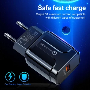 Portable Travel Electric Qc3 0 Wall Pd Usb Type C Fast Charger Quick Charge 3 0 Usb Power Charger Adapter Mobile Phone Charger