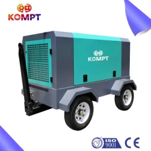 Portable Wheel Mounted Screw Air Compressor for Sale