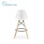 PP plastic modern popular white with wooden legs bar stool