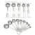 Import Premium 18 pcs 304 stainless steel kitchen  measuring cups and spoons set from China