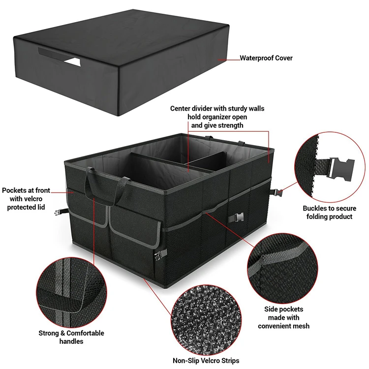 premium durable car cargo storage bag quality foldable auto trunk organizer