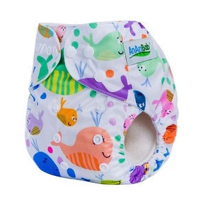 Printed Washable Type Pocket baby Diaper Fasteners Toddler Baby Diapers