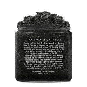 Private Label Exfoliating Soften Skin Activated Charcoal Body Scrub