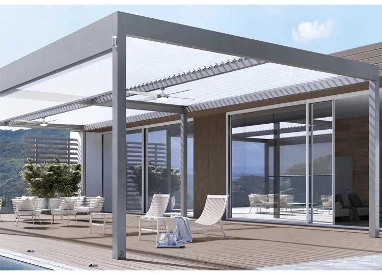 Professional backyard bioclimatic pergola aluminum roof