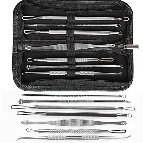 Professional Beauty Blackhead Remover Extractor Pimple Acne Tool Kit Face Skin Care Tools Needles Facial Pore by RAJA  SURGICAL