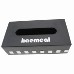 Professional Chinese Supplies Restaurant PU Leather Rectangle Tissue Box, Napkin Box for Hotel Restaurant Catering Equipments