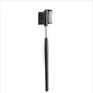 Professional makeup tools black plastic handle brush eyebrow comb