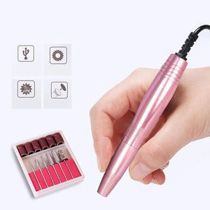 Professional Manicure Machine Mini Electric Nail Drill Polisher with USB Powered up to 20000rpm Nail Drill