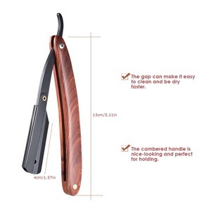 Professional Shaving Razor with Single Blade &amp; Wooden handle