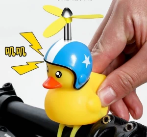 promotion gift Bicycle Horn bell Light Small Yellow Duck with Helmet