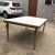 Import Promotion price Hotel Event Gold Rectangle Stainless Steel Dining Table from China