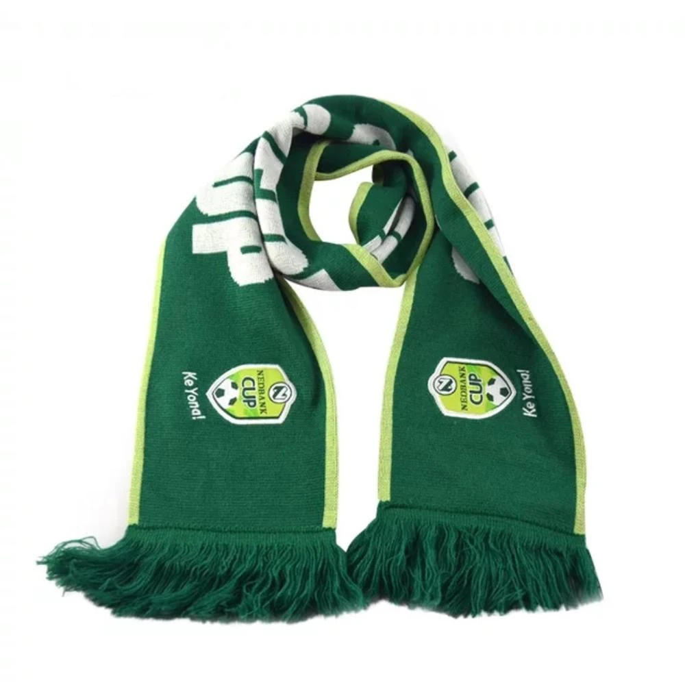 Promotional OEM Jacquard Pattern Cheap Knitted Souvenirs Team Style Soccer Football  Fan Scarf