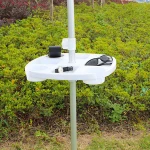 promotional outdoor beach umbrella plastic tray parts table with 4 cup holders